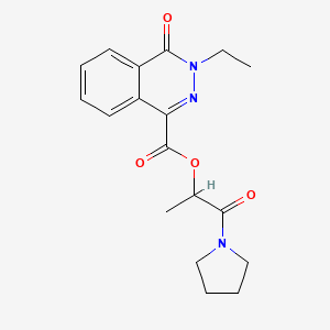 1-Oxo-1-(pyrrolidin-1-yl)propan-2-yl 3-ethyl-4-oxo-3,4-dihydrophthalazine-1-carboxylate