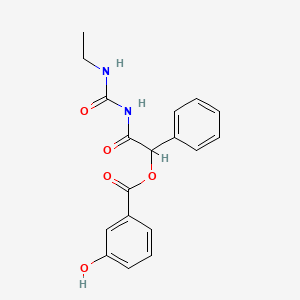 2-[(Ethylcarbamoyl)amino]-2-oxo-1-phenylethyl 3-hydroxybenzoate