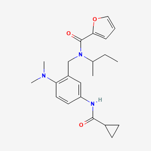 molecular formula C22H29N3O3 B1649514 N~2~-(sec-butyl)-N~2~-[5-[(cyclopropylcarbonyl)amino]-2-(dimethylamino)benzyl]-2-furamide CAS No. 1009716-94-2