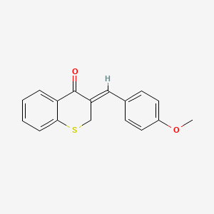 molecular formula C17H14O2S B1649517 (Z)-2,3-Dihydro-3-((4-methoxyphenyl)methylene)-4H-1-benzothiopyran-4-one CAS No. 101017-54-3