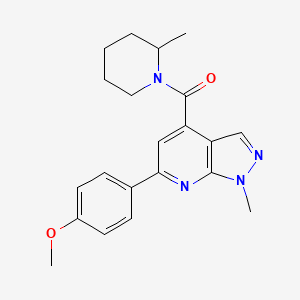 [6-(4-Methoxyphenyl)-1-methylpyrazolo[3,4-b]pyridin-4-yl]-(2-methylpiperidin-1-yl)methanone