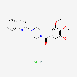 molecular formula C23H26ClN3O4 B1649523 Piperazine, 1-(2-quinolinyl)-4-(3,4,5-trimethoxybenzoyl)-, monohydrochloride CAS No. 101153-56-4