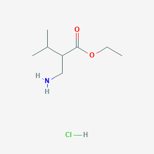 molecular formula C8H18ClNO2 B1649524 Ethyl 2-(aminomethyl)-3-methylbutanoate hydrochloride CAS No. 101259-00-1