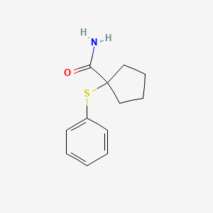 Cyclopentanecarboxamide, 1-(phenylthio)-