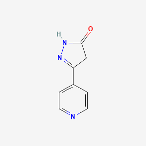 molecular formula C8H7N3O B1649532 3-(pyridin-4-yl)-4,5-dihydro-1H-pyrazol-5-one CAS No. 101421-76-5
