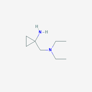 molecular formula C8H18N2 B1649535 1-[(Diethylamino)methyl]cyclopropanamine CAS No. 1015846-24-8