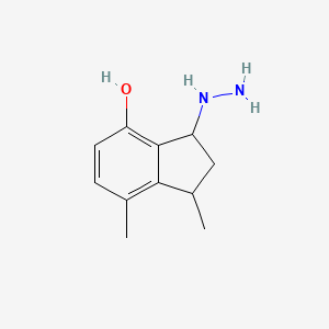3-Hydrazinyl-1,7-dimethyl-2,3-dihydro-1H-inden-4-OL