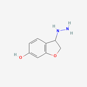 molecular formula C8H10N2O2 B1649539 3-Hydrazinyl-2,3-dihydro-1-benzofuran-6-OL CAS No. 1016504-39-4