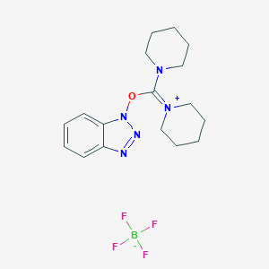 molecular formula C17H24BF4N5O B164954 (苯并三唑-1-yloxy)二哌啶甲鎓四氟硼酸盐 CAS No. 136605-16-8