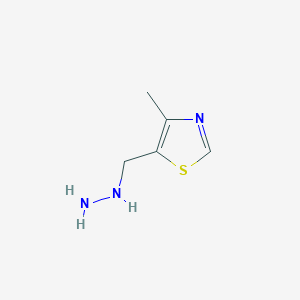molecular formula C5H9N3S B1649540 5-(Hydrazinylmethyl)-4-methyl-1,3-thiazole CAS No. 1016519-42-8