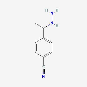 molecular formula C9H11N3 B1649541 4-(1-Hydrazinylethyl)benzonitrile CAS No. 1016536-08-5