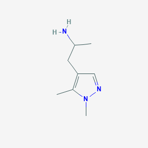 molecular formula C8H15N3 B1649551 1-(1,5-Dimethylpyrazol-4-yl)propan-2-amine CAS No. 1017783-10-6