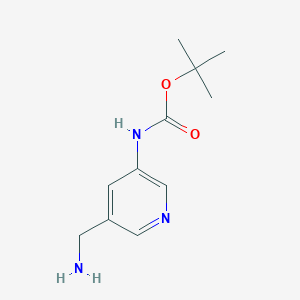 molecular formula C11H17N3O2 B1649552 Tert-butyl 5-(aminomethyl)pyridin-3-ylcarbamate CAS No. 1017793-23-5