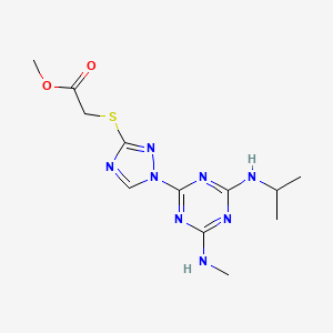 methyl ({1-[4-(isopropylamino)-6-(methylamino)-1,3,5-triazin-2-yl]-1H-1,2,4-triazol-3-yl}thio)acetate