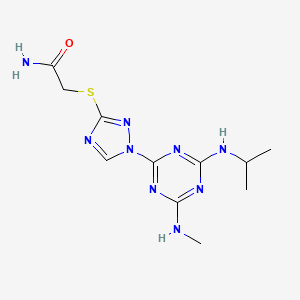 2-({1-[4-(isopropylamino)-6-(methylamino)-1,3,5-triazin-2-yl]-1H-1,2,4-triazol-3-yl}thio)acetamide