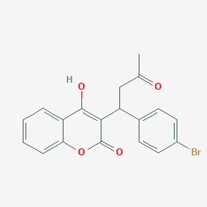molecular formula C19H15BrO4 B1649571 3-[1-(4-Bromophenyl)-3-oxobutyl]-4-hydroxy-2H-1-benzopyran-2-one CAS No. 101894-60-4