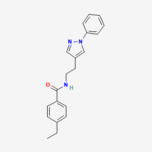 molecular formula C20H21N3O B1649573 4-ethyl-N-[2-(1-phenyl-1H-pyrazol-4-yl)ethyl]benzamide CAS No. 1019067-52-7
