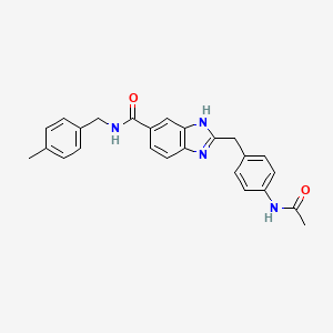 molecular formula C25H24N4O2 B1649578 2-[4-(acetylamino)benzyl]-N-(4-methylbenzyl)-1H-benzimidazole-5-carboxamide CAS No. 1019152-08-9