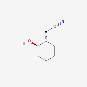Cyclohexaneacetonitrile, 2-hydroxy-, trans-