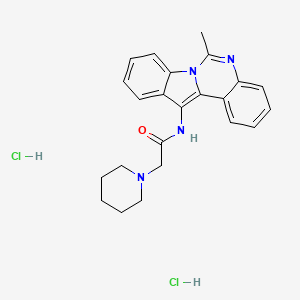 1-Piperidineacetamide, N-(6-methylindolo(1,2-c)quinazolin-12-yl)-, dihydrochloride