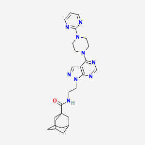 N-[2-[4-(4-pyrimidin-2-ylpiperazin-1-yl)pyrazolo[3,4-d]pyrimidin-1-yl]ethyl]adamantane-1-carboxamide