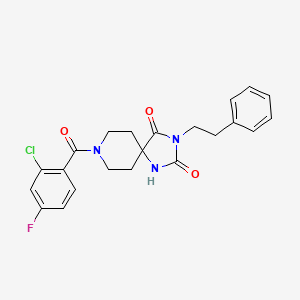 8-(2-Chloro-4-fluorobenzoyl)-3-phenethyl-1,3,8-triazaspiro[4.5]decane-2,4-dione