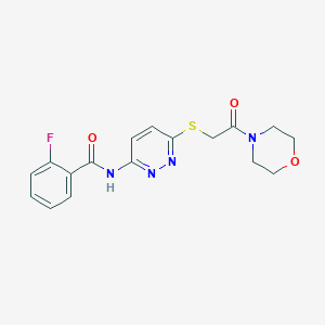 2-fluoro-N-(6-((2-morpholino-2-oxoethyl)thio)pyridazin-3-yl)benzamide