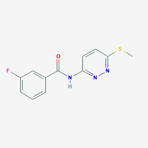 molecular formula C12H10FN3OS B1649597 3-fluoro-N-(6-(methylthio)pyridazin-3-yl)benzamide CAS No. 1021120-20-6