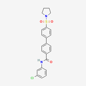 N-(3-chlorophenyl)-4-(4-pyrrolidin-1-ylsulfonylphenyl)benzamide