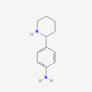 molecular formula C11H16N2 B1649606 4-(哌啶-2-基)苯胺 CAS No. 1023277-38-4