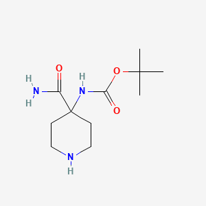 tert-butyl N-(4-carbamoylpiperidin-4-yl)carbamate
