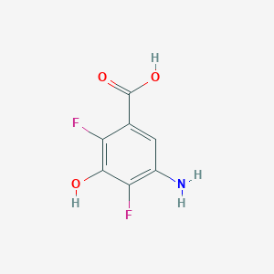 molecular formula C7H5F2NO3 B1649621 5-Amino-2,4-difluoro-3-hydroxybenzoic acid CAS No. 1025127-35-8
