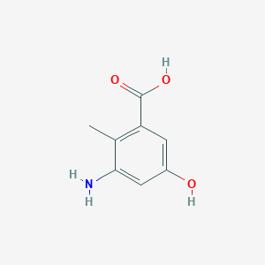 molecular formula C8H9NO3 B1649622 3-Amino-5-hydroxy-2-methylbenzoic acid CAS No. 1025127-47-2