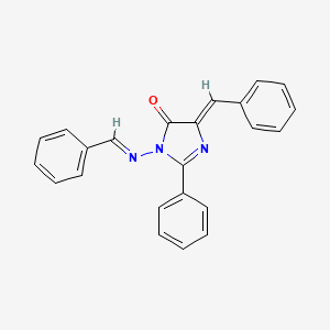 molecular formula C23H17N3O B1649623 4-Benzylidene-1-(benzylideneamino)-2-phenyl-2-imidazolin-5-one CAS No. 102546-05-4