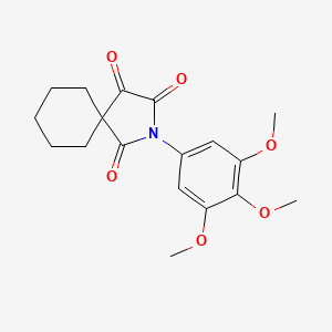 2-Azaspiro(4,5)decane-1,3,4-trione, 2-(3',4',5'-trimethoxyphenyl)-