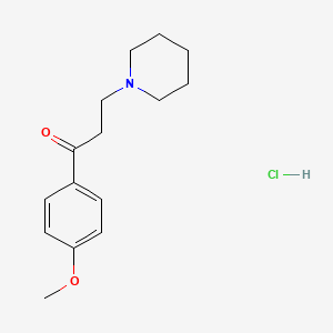 molecular formula C15H22ClNO2 B1649627 Propiophenone, 4'-methoxy-3-piperidino-, hydrochloride CAS No. 1026-88-6