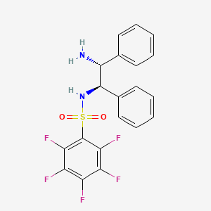 molecular formula C20H15F5N2O2S B1649634 N-[(1R,2R)-2-Amino-1,2-diphenylethyl]-2,3,4,5,6-pentafluorobenzene-1-sulfonamide CAS No. 1026785-12-5