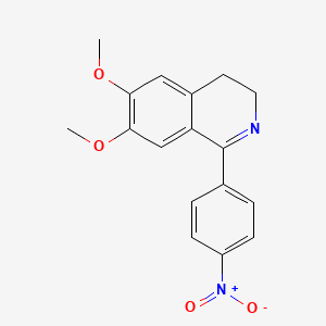 molecular formula C17H16N2O4 B1649635 6,7-Dimethoxy-1-(4-nitrophenyl)-3,4-dihydroisoquinoline CAS No. 10268-35-6