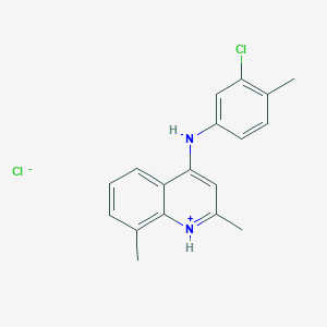 N-(3-chloro-4-methylphenyl)-2,8-dimethylquinolin-1-ium-4-amine;chloride