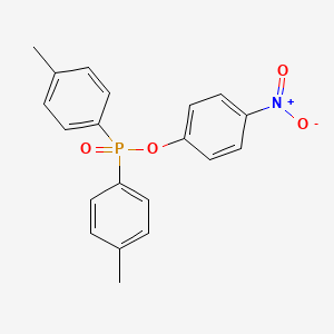 B1649640 Phosphinic acid, bis(4-methylphenyl)-, 4-nitrophenyl ester CAS No. 102767-80-6