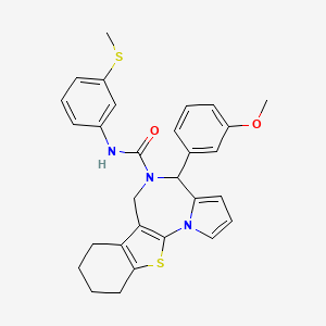 4-(3-methoxyphenyl)-N-[3-(methylthio)phenyl]-7,8,9,10-tetrahydro-4H-[1]benzothieno[3,2-f]pyrrolo[1,2-a][1,4]diazepine-5(6H)-carboxamide