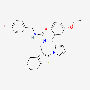 4-(3-ethoxyphenyl)-N-(4-fluorobenzyl)-7,8,9,10-tetrahydro-4H-[1]benzothieno[3,2-f]pyrrolo[1,2-a][1,4]diazepine-5(6H)-carboxamide