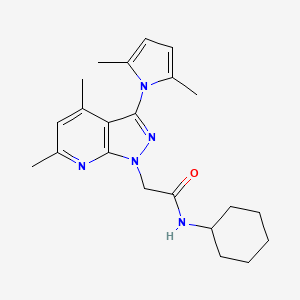 N-cyclohexyl-2-[3-(2,5-dimethyl-1H-pyrrol-1-yl)-4,6-dimethyl-1H-pyrazolo[3,4-b]pyridin-1-yl]acetamide