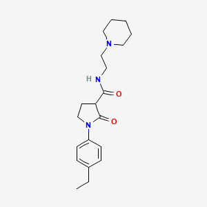 molecular formula C20H29N3O2 B1649653 1-(4-ethylphenyl)-2-oxo-N-(2-piperidin-1-ylethyl)pyrrolidine-3-carboxamide CAS No. 1029721-03-6