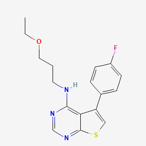 molecular formula C17H18FN3OS B1649654 N-(3-ethoxypropyl)-5-(4-fluorophenyl)thieno[2,3-d]pyrimidin-4-amine CAS No. 1029721-24-1