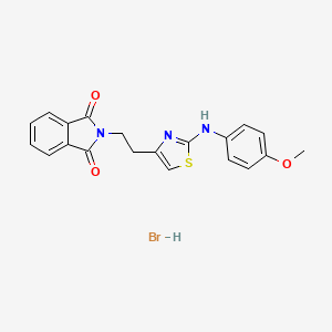 2-(2-{2-[(4-methoxyphenyl)amino]-1,3-thiazol-4-yl}ethyl)-2,3-dihydro-1H-isoindole-1,3-dione hydrobromide