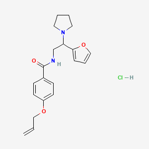 molecular formula C20H25ClN2O3 B1649664 4-(allyloxy)-N-(2-(furan-2-yl)-2-(pyrrolidin-1-yl)ethyl)benzamide hydrochloride CAS No. 1030022-59-3