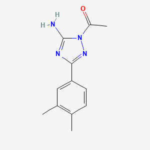 molecular formula C12H14N4O B1649674 1-acetyl-3-(3,4-dimethylphenyl)-1H-1,2,4-triazol-5-amine CAS No. 1031578-63-8