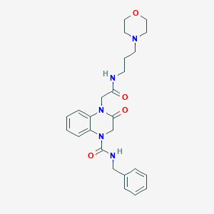 N-benzyl-4-{2-[(3-morpholin-4-ylpropyl)amino]-2-oxoethyl}-3-oxo-3,4-dihydroquinoxaline-1(2H)-carboxamide