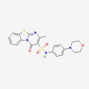 molecular formula C21H20N4O4S2 B1649679 2-methyl-N-(4-morpholin-4-ylphenyl)-4-oxo-4H-pyrimido[2,1-b][1,3]benzothiazole-3-sulfonamide CAS No. 1031606-15-1